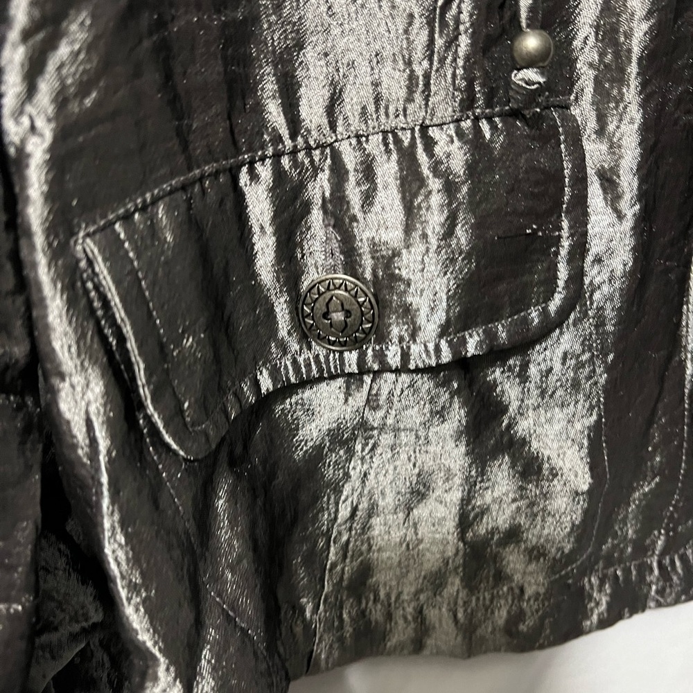 Ruby Red Jacket Size 14 Silver Metallic - image 2